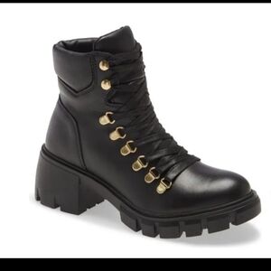 Steve madden combat boots in black and size 6.5